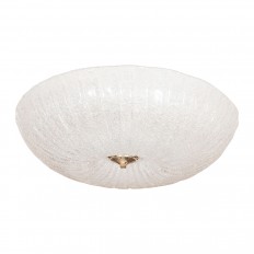 Dome form fluted Murano glass ceiling fixture